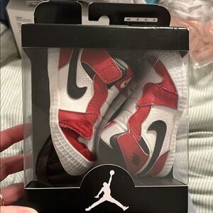 Jordan Kids Red and White Shoes